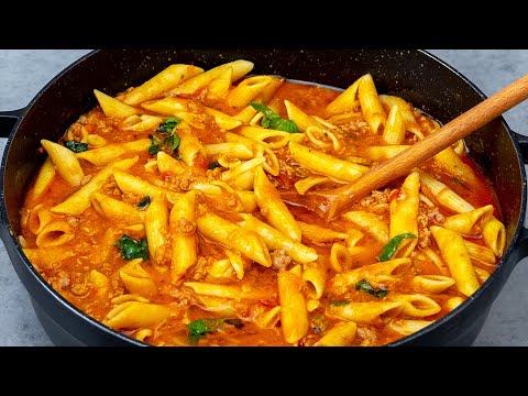 Få människor lagar pasta som denna! Snabb middag i stekpanna