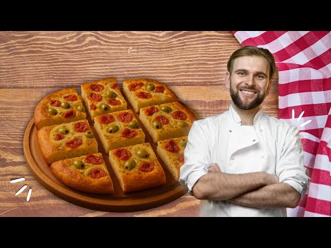 Focaccia Calabrese con Cipolla, Olive e Pomodorini Secchi 🍅🧅  Ricetta Tradizionale