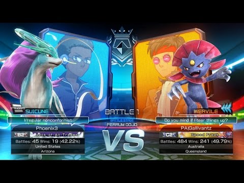 Pokken Tournament: Me (Suicune) VS Gallivantz (Weavile)