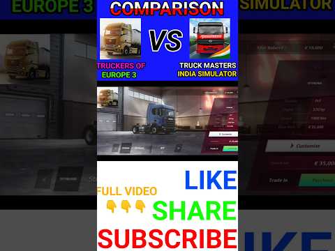 truckers of Europe 3 vs truck masters indian simulator comparison #comparison