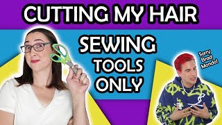 I Cut My Hair Using Only Sewing Tools | Brad Mondo Wolf Cut Tutorial