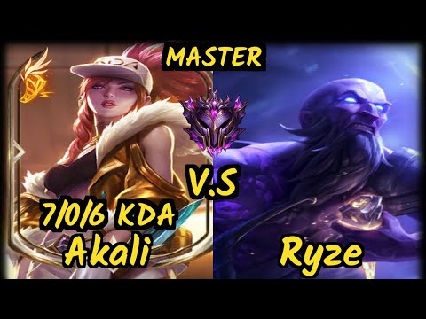 RNG Xiaohu (AKALI) vs RYZE - 7/0/6 KDA MID GAMEPLAY - KR Ranked MASTER
