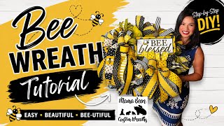 How To Make A Bee Wreath | Bee Wreath Tutorial | Easy DIY Bee Wreath 