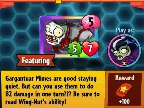 PUZZLE PARTY CHALLENGE SOLUTION- Wed, 11/14/18: Supernova Mime Bonus Attack Puzzle | PvZ Heroes