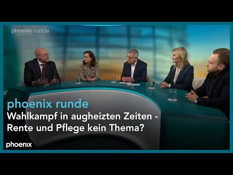 phoenixRunde: Wahlkampf in aufgeheizten Zeiten - Rente und Pflege kein Thema?