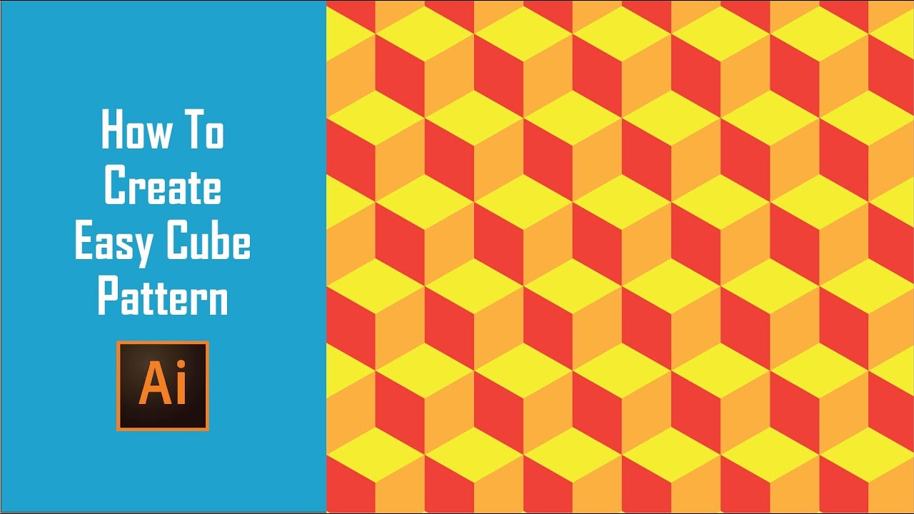 How To Create Isometric Cube Pattern In Illustrator | Pattern Design | How To Make Pattern