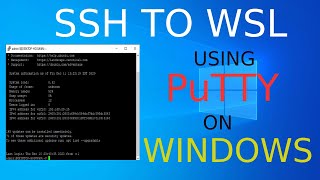 How to do SSH Connection to WSL (ubuntu) using PuTTY on Windows 10 - 64 bit