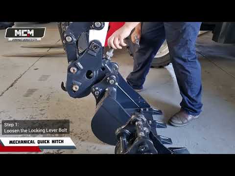 How To Use A Mini Excavator Mechanical Quick Hitch - MCM