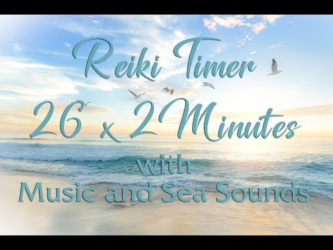 Reiki Music with Bell Every 2 Minutes, Reiki 2 Minute Timer, Healing Music, Sea Sounds, Yin Yoga