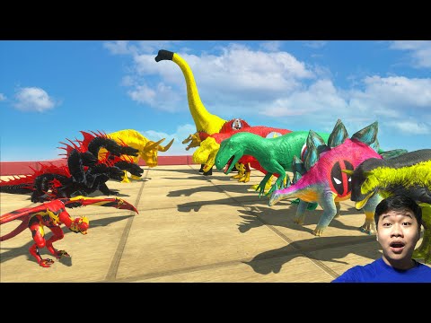 POWER UP SPEED CHAMPIONSHIP RACE SUPERHERO DINOSAURS - Animal Revolt Battle Simulator