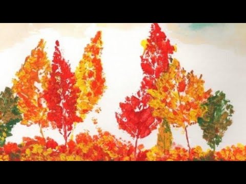 ЗДО√177ЗМР.МАЛЮВАННЯ'ЗОЛОТА ОСІНЬ'#ДЛЯДІТЕЙ#ЗАНЯТТЯМАЛЮВАННЯ# МОНОТИПІЯ#ШТАМПУВАННЯЛИСТЯМ#ДЕРЕВО