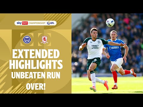RUN OVER! | Portsmouth v Middlesbrough extended highlights