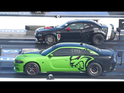 Dodge Demon vs Hellcat - drag race