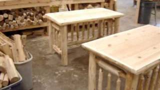 preview picture of video 'The Log Furniture Store ~ Our Log Writing Desk'