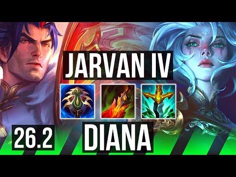 JARVAN IV vs DIANA (JGL) | Good KDA: 17/1/8, 33K damage | EUW Master | 26.2