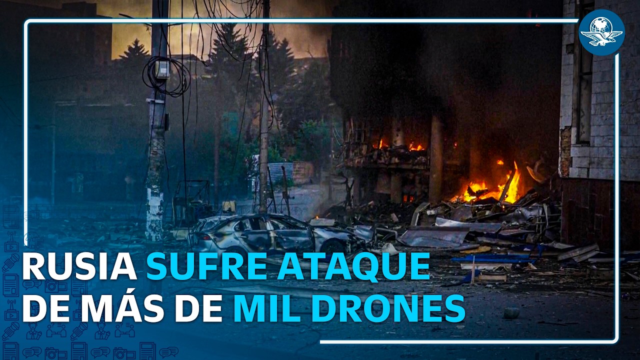 Ucrania lanza más de mil drones contra Rusia; Moscú reporta ataque histórico