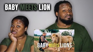 BABY MEETS LION! Dean Schneider & The Lion Pride | The Demouchets REACT