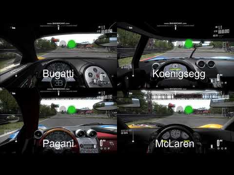 Bugatti Veyron 16.4 vs Koenigsegg CCX vs Pagani Zonda F vs McLaren F1 | Need for Speed Shift