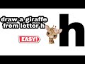 how to draw giraffe for kids