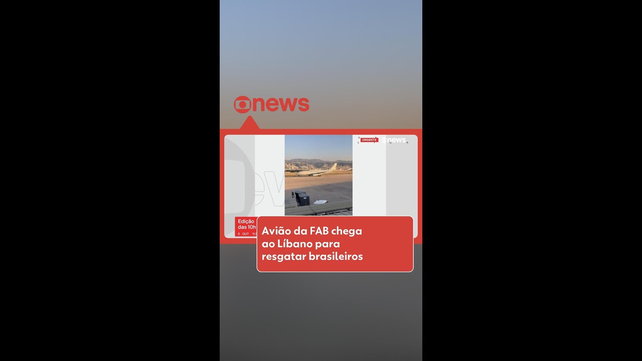 Avião da FAB chega ao Líbano para resgatar brasileiros #g1 #noticias