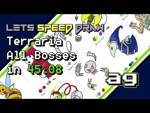 Terraria – all Bosses in 45.08 – speed drawing!