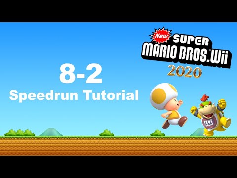 New Super Mario Bros. Wii Speedrun Tutorial: 8-2 strats