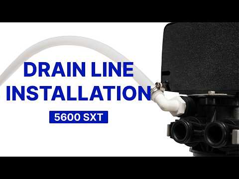 Fleck 5600SXT Water Softener Drain Line Installation | Crystal Quest Installation video