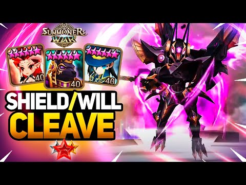 Slow Shield/Will Cleave Team with RARE Dark Bruiser - Summoners War