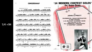 Gingersnap by John Pratt - Rudimental Play Along with Rick Series