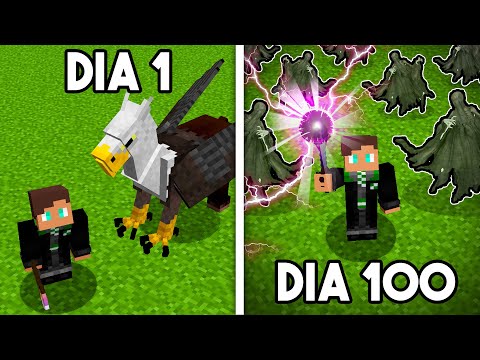 SOBREVIVI 100 DIAS na ESCOLA do HARRY POTTER no Minecraft