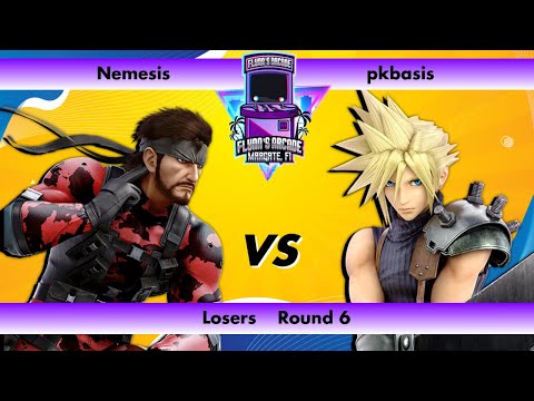 Flynn's Arcade 074 Losers Round 6 - Nemesis (Snake) vs pkbasis (Cloud) SSBU Tournament 2023