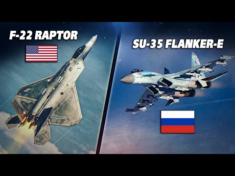 F-22 Raptor Vs SU-35 Flanker-E | Digital Combat Simulator | DCS |