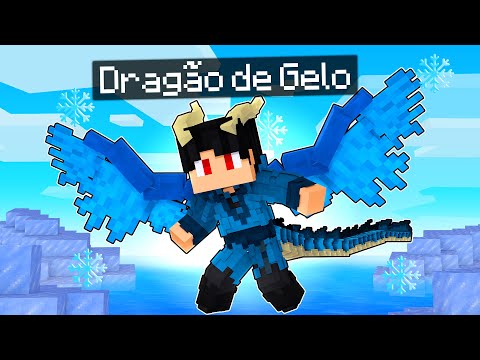P3DRU virou um DRAGÃO DE GELO no Minecraft