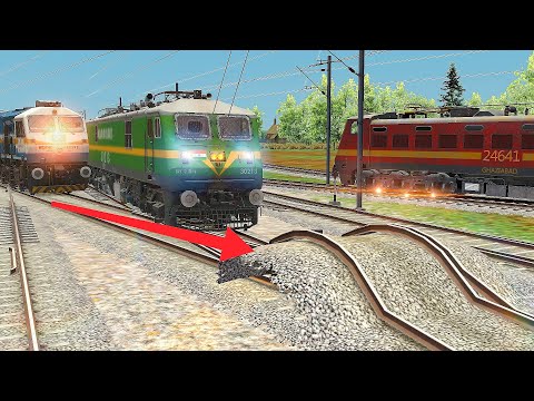 TRAIN Vs MASSIVE SPEED BUMPS AND  ACCIDENTS - Train Simulator
