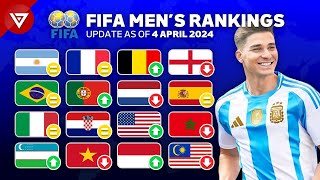 🔴 UPDATE FIFA Men's Rankings 2024 as of April 4 2024 ft Argentina, France, Belgium