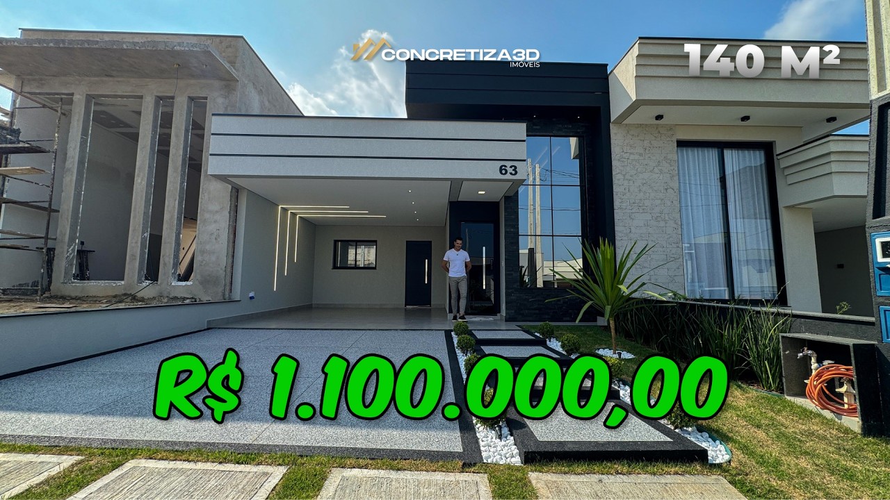 ⚠️ OPORTUNIDADE! CASA TÉRREA DE ALTO PADRÃO COM 3 QUARTOS, QUINTAL, COZINHA E ÁREA GOURMET PLANEJADA