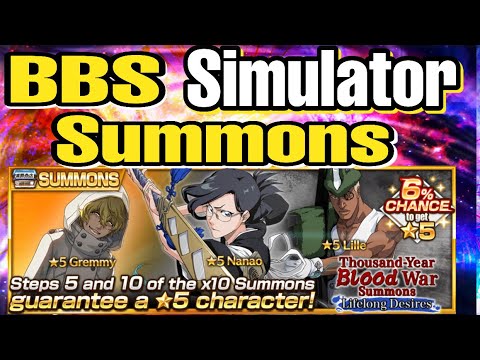 TYBW 11 Summons (BBS Simulator) This is kinda Scary.... Bleach Brave Souls