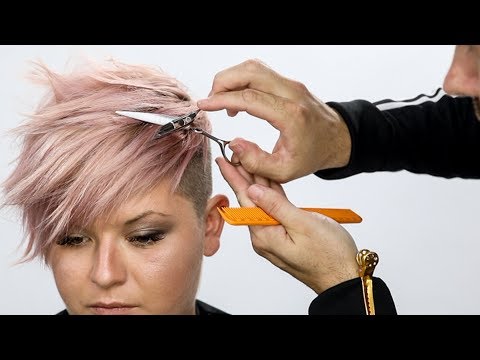 Pixie Haircut Tutorial Plus Bonus Pink Hair Color How...