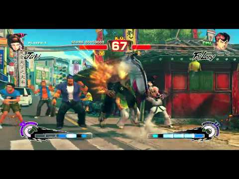 Street Fighter 4 Arcade Edition: Juri vs Fei Long PC Gameplay