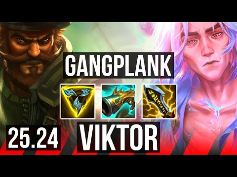 GANGPLANK vs VIKTOR (TOP) | Perfect KDA: 14/0/6 | KR Master | 25.24