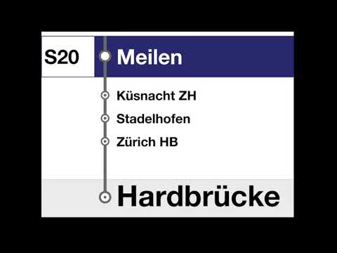 ZVV Ansagen - S20 Stäfa – Zürich HB – Hardbrücke