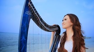 Laskar Pelangi (Vocal and Harp Cover) By Angela July [HD]
