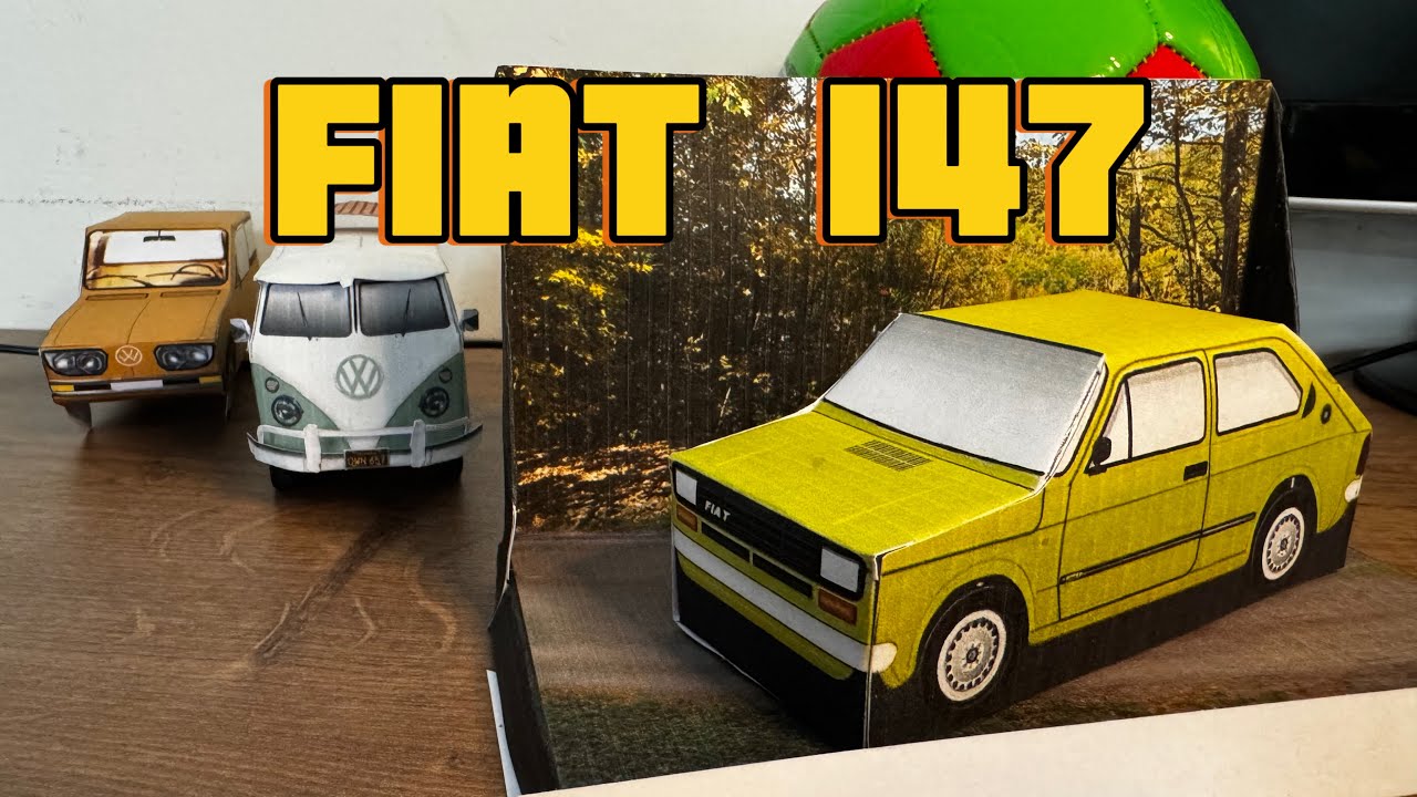 CARRO FIAT 147 DE PAPEL #papercraft #brinquedodepapel #carrosantigos