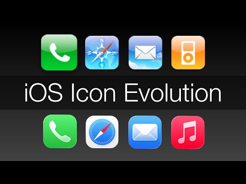 Apple iOS Icon Evolution (1.0 - 26)