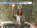 Miss World 2017 Manushi Chillar holds a road show in Delhi