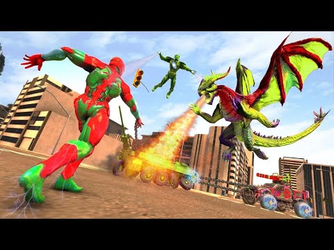 Flying Dragon Robot Car Transform 3D Unity Game