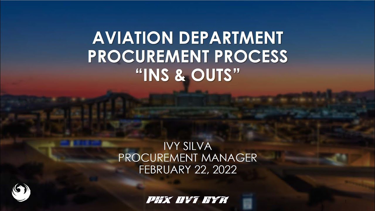 The Ins & Outs of the Aviation Department's Procurement Process