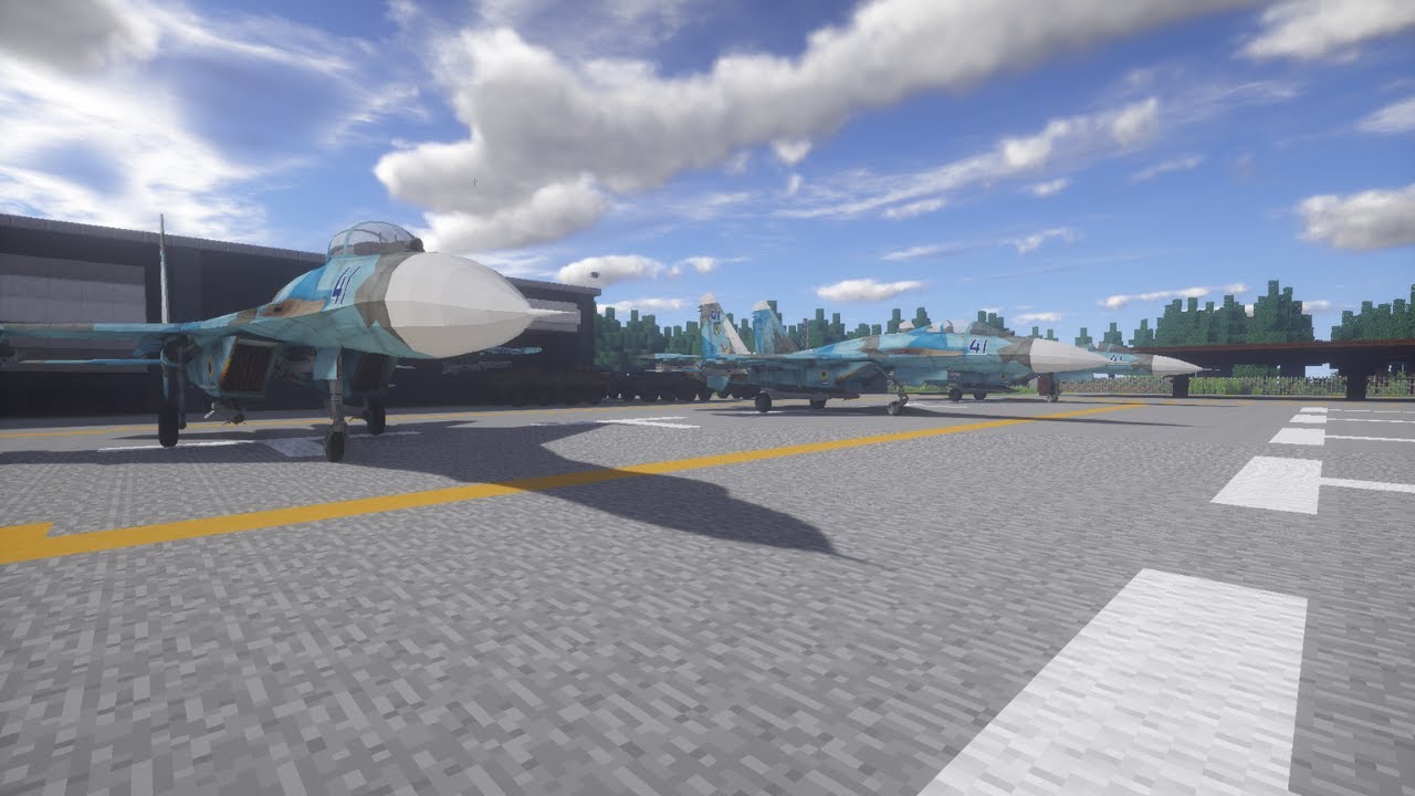 Mcheli Addon: Su-27 Flanker-B (Ua, Ru, Cn, Idn) Minecraft Mod