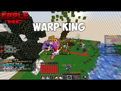 KILLING OVERPOWERED PLAYERS IN WARP PVP IN PUBLIC LIFESTEAL SMP | APPLE MC MINECRAFT SERVER HINDI