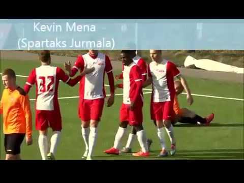 Gol Colombiano Kevin Mena (Spartaks Jürmala) vs FB Gulbene (3-0). 15_03_15